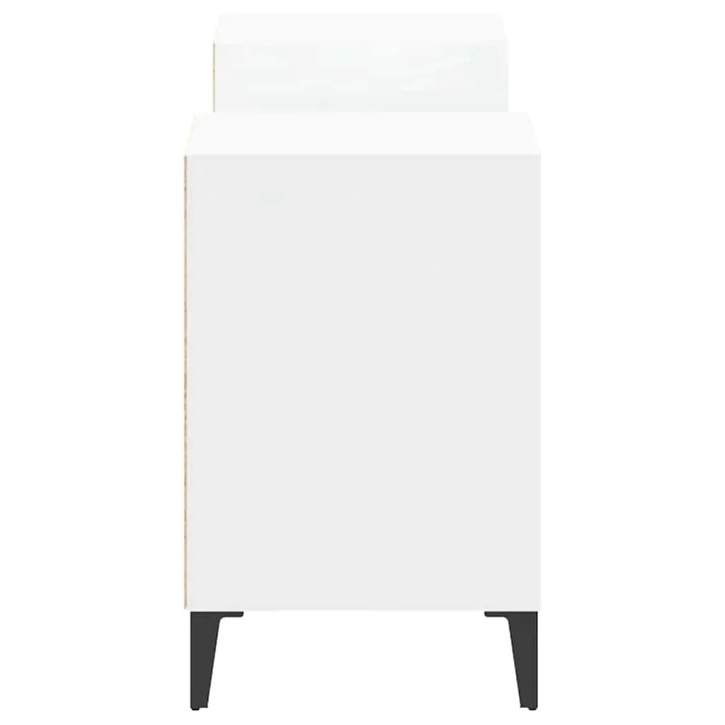 White TV Cabinet with 6 Storage Spaces