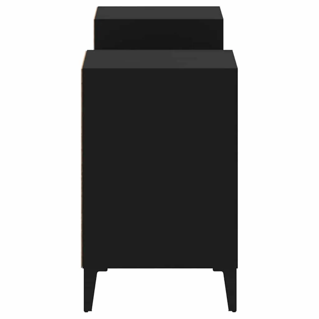 TV Cabinet Black 160x35x55cm Media Entertainment Unit Storage 6 Compartments
