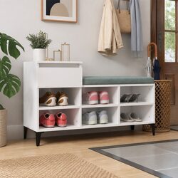 High Gloss White Shoe Cabinet: Stylish & Functional