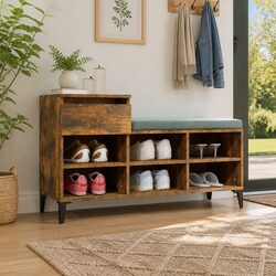 Compact Shoe Cabinet: Drawer and 6 Compartments for Your Shoes