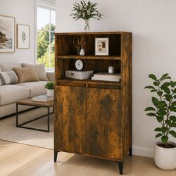 Highboard Sideboard with Open Shelves