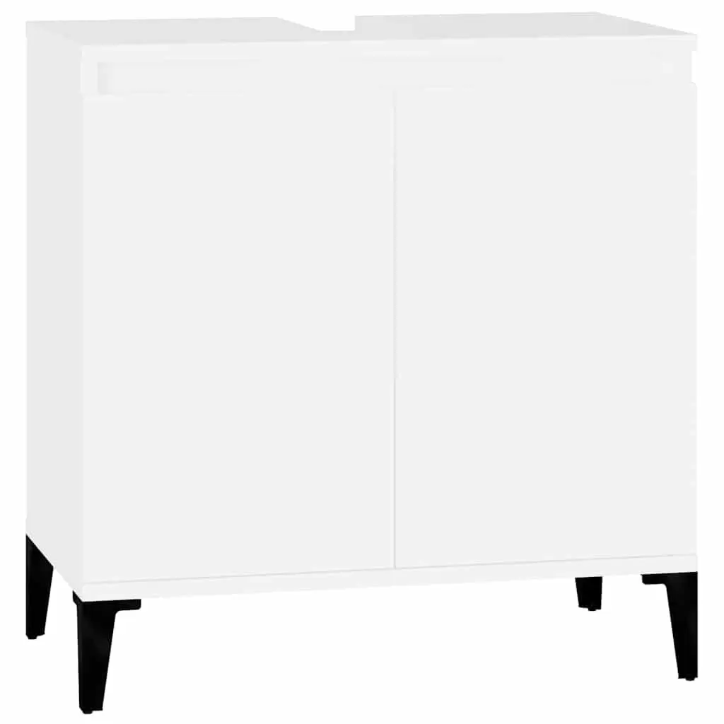 White Bathroom Sink Cabinet 58x33x60 cm for Storage