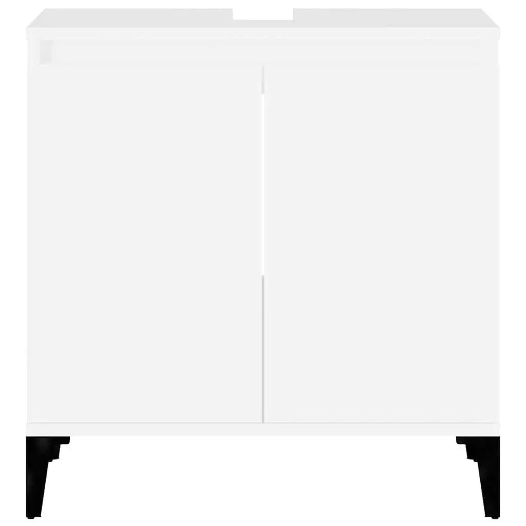 White Bathroom Sink Cabinet 58x33x60 cm for Storage