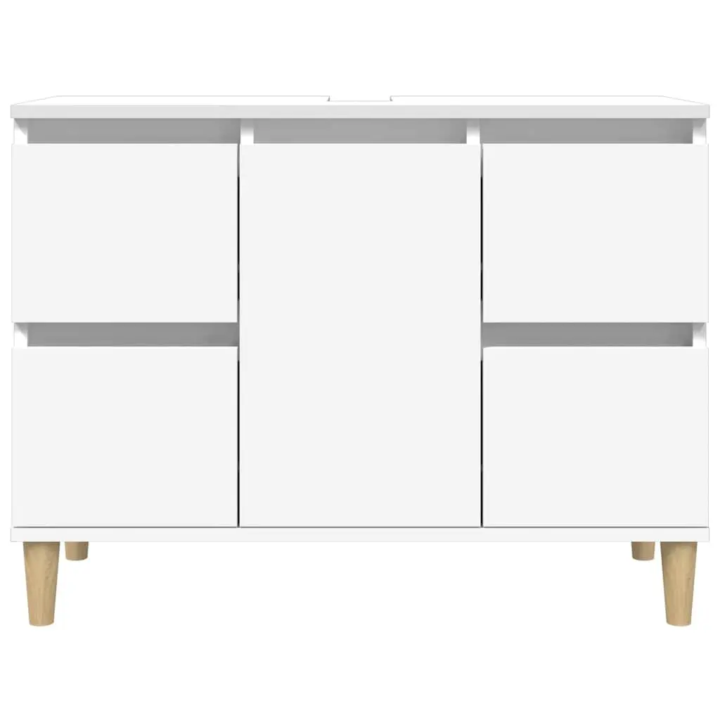 Bathroom Sink Cabinet White 80x33x60 cm Engineered Wood Vanity Unit Storage