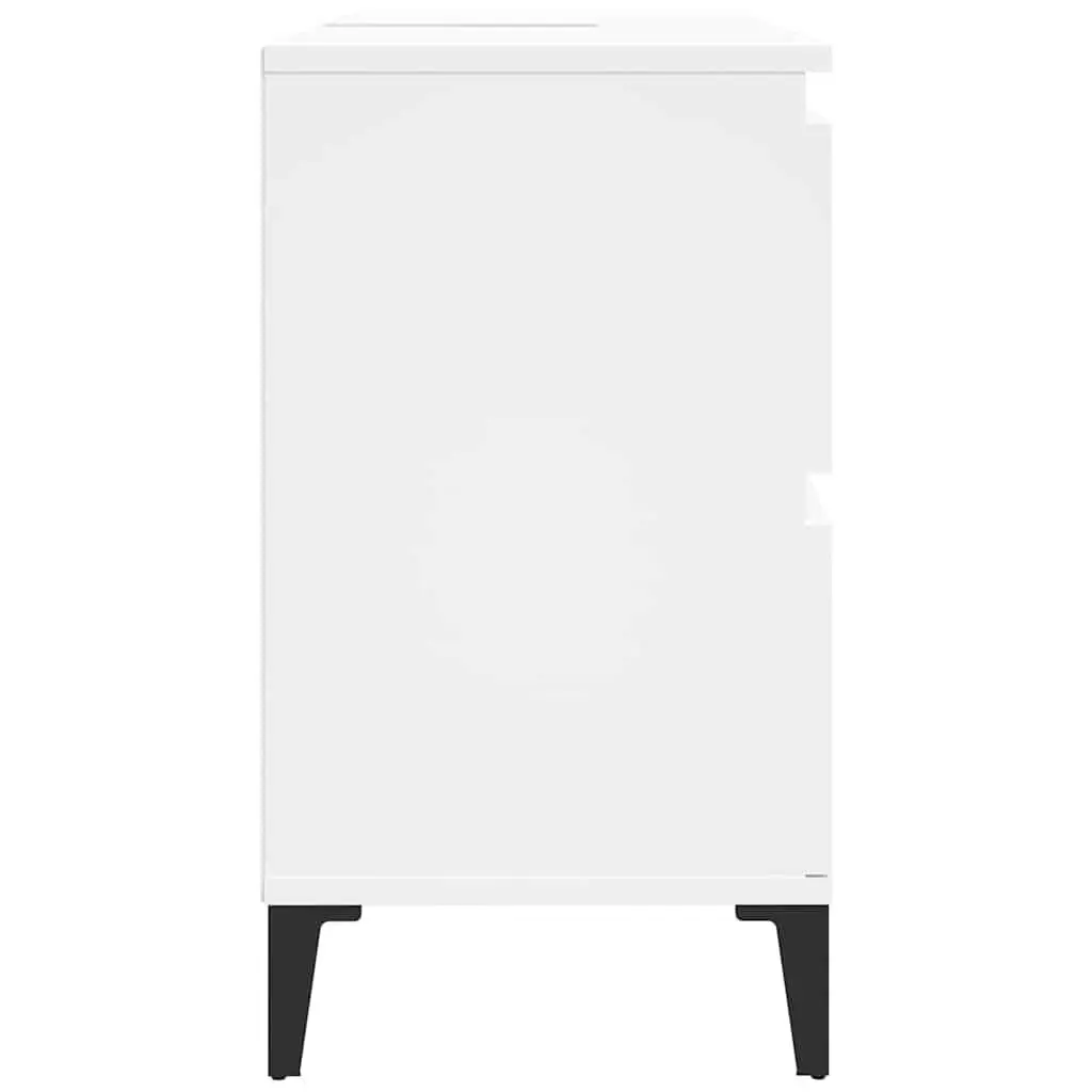 Bathroom Sink Cabinet White 80x33x60cm Engineered Wood Storage Vanity Unit