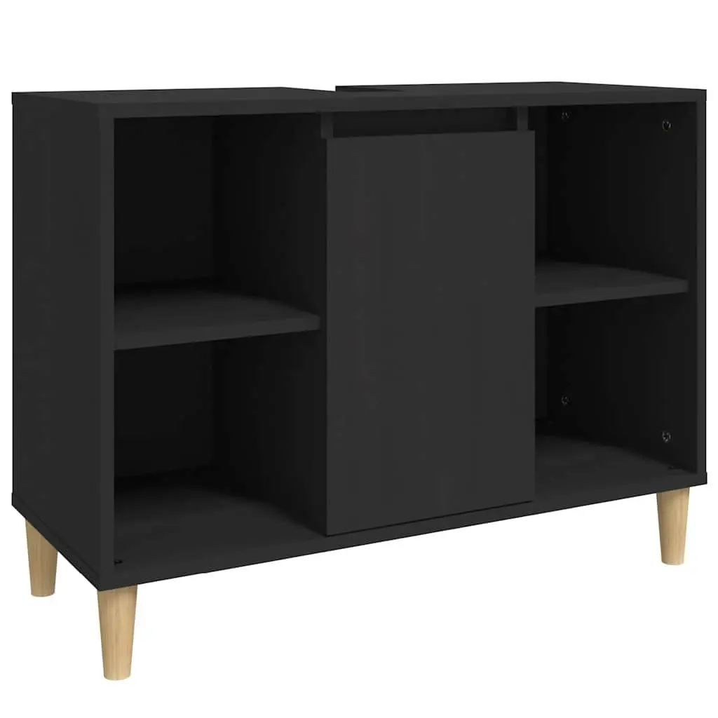 Black Sink Cabinet with Ample Storage Space