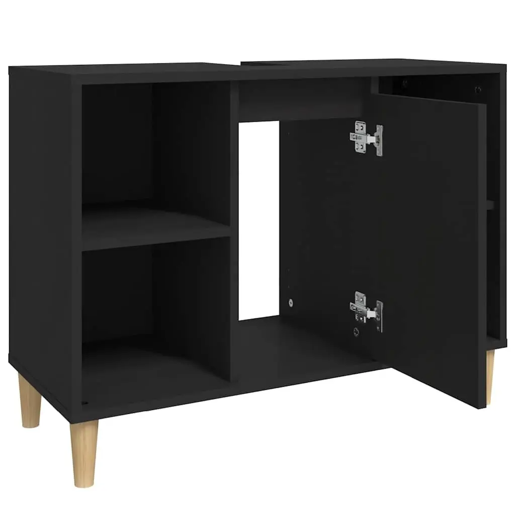 Black Sink Cabinet with Ample Storage Space