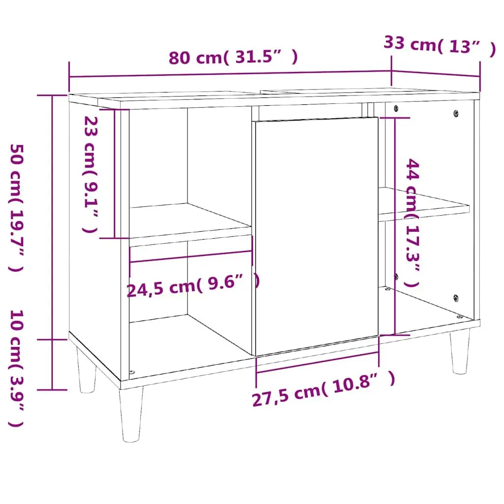 Black Sink Cabinet with Ample Storage Space
