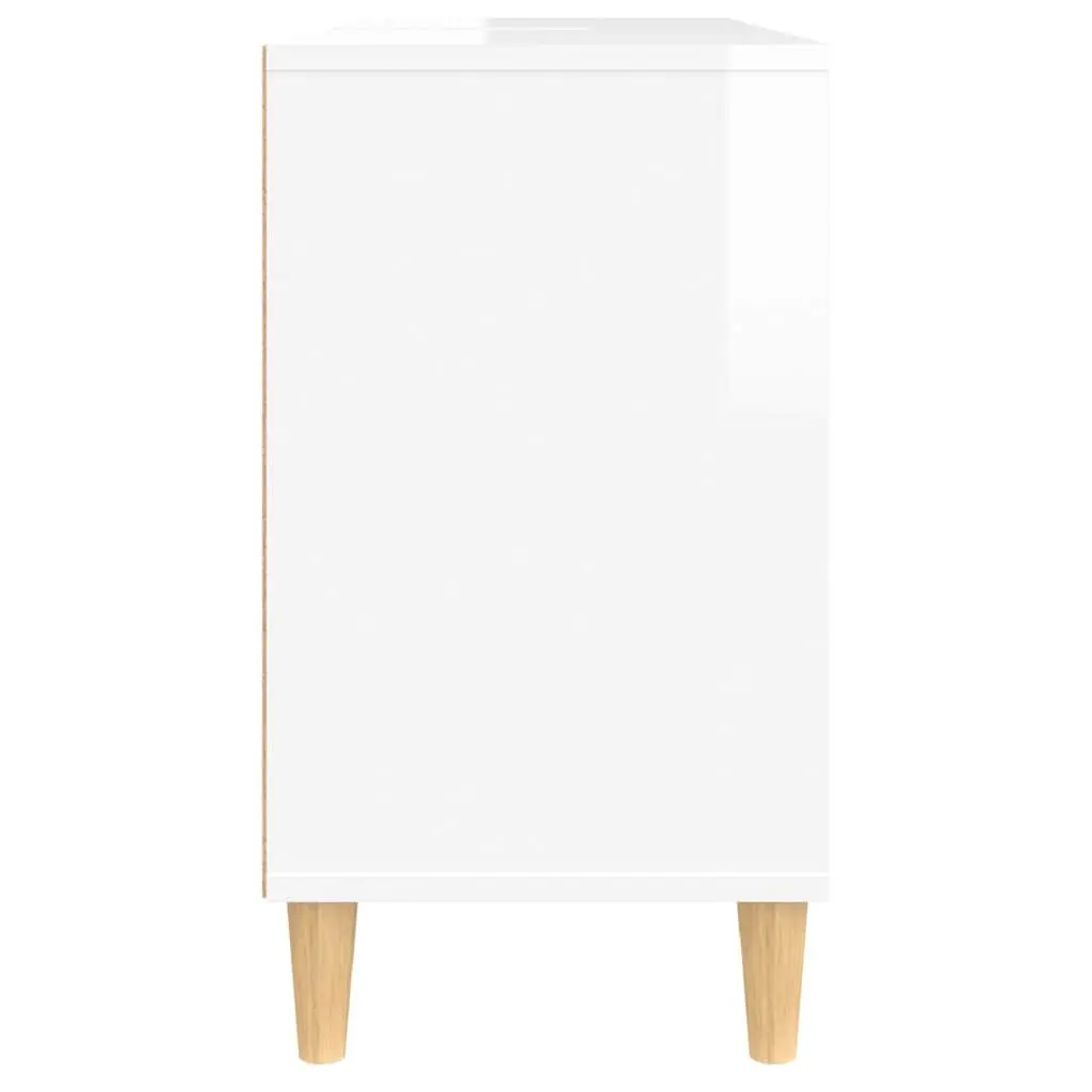 Bathroom Sink Cabinet High Gloss White Storage Vanity Unit 80x33x60 cm
