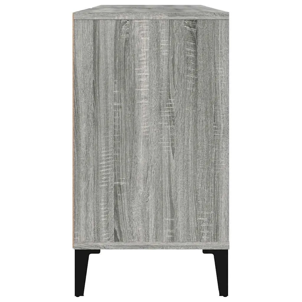 Bathroom Sink Cabinet Grey Sonoma 80x33x60 cm Engineered Wood Vanity Unit