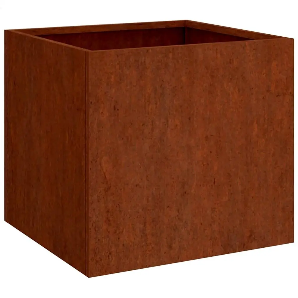 Corten Steel Planters Brown 49 x 47 x 46 cm Durable Weather Resistant Decorative Raised Bed 2 Piece