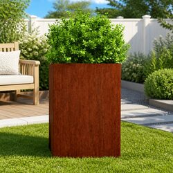 Corten Steel Planter: Your 52x48x75cm Outdoor Solution