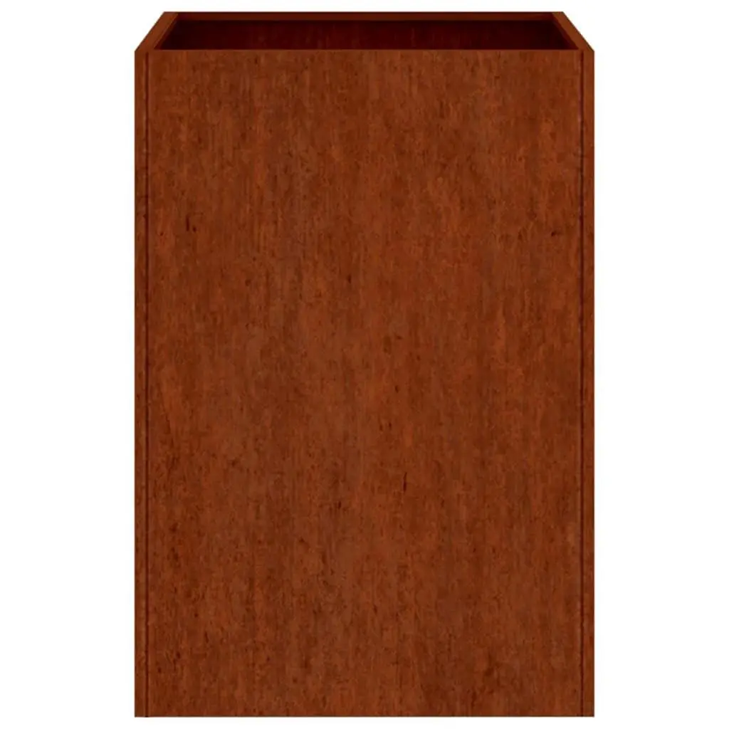 Corten Steel Planter Brown 52x48x75cm Durable Weathering Steel Outdoor Garden Raised Bed