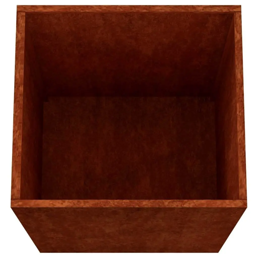 Corten Steel Planter Brown 52x48x75cm Durable Weathering Steel Outdoor Garden Raised Bed