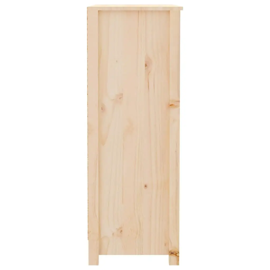 Solid Wood Book Cabinet Brown 80x35x97cm Sturdy Construction