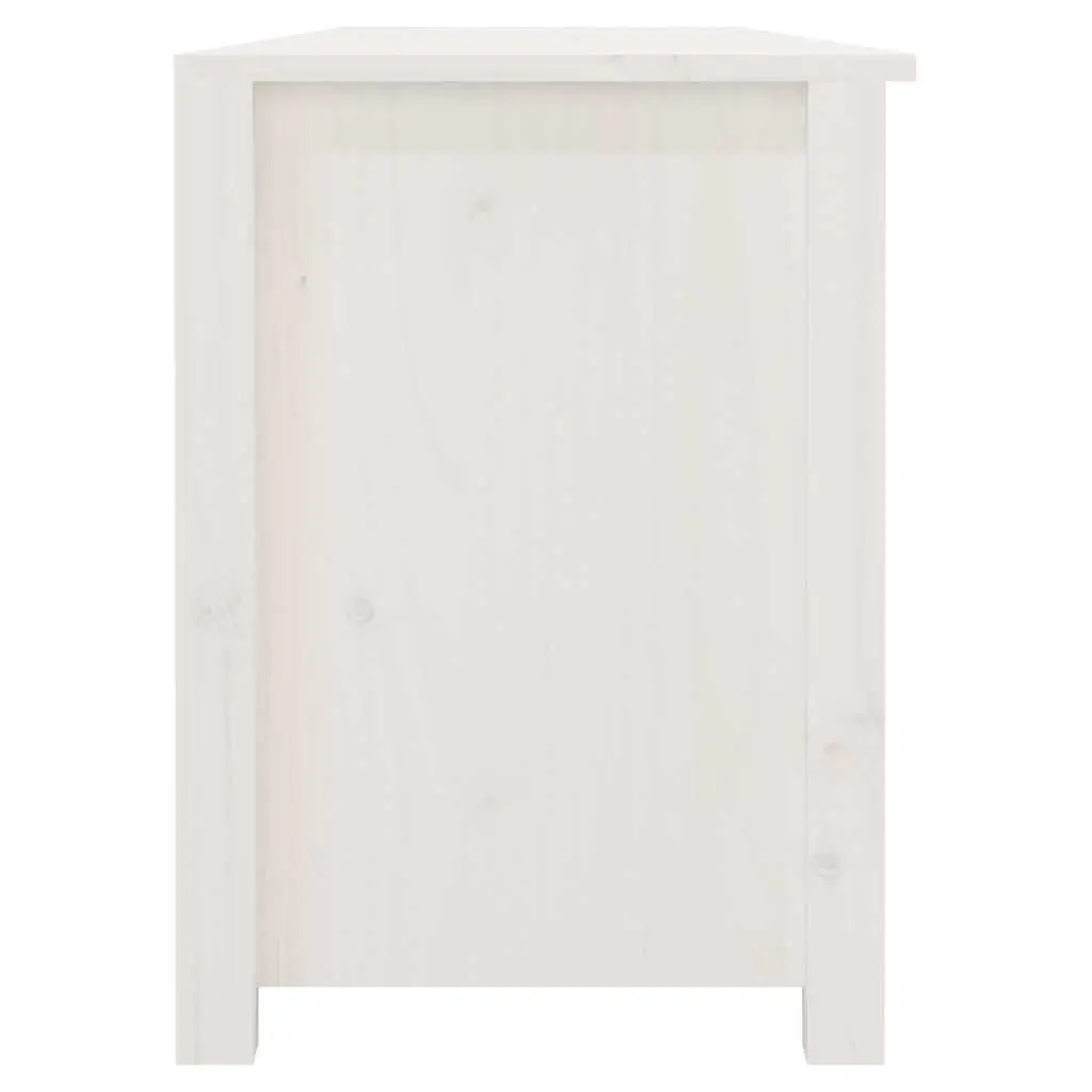 Shoe Bench White Wooden Organiser 4 Open Shelves Entryway Storage