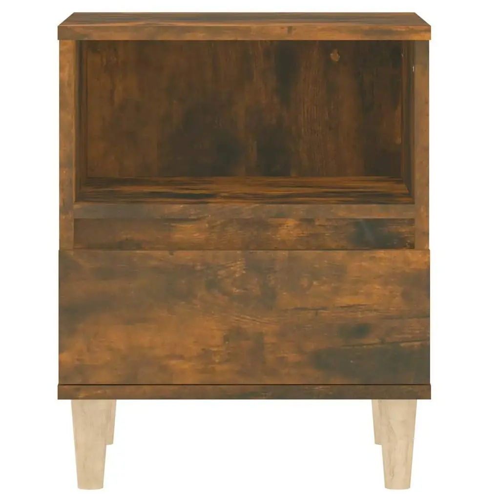 Bedside Cabinets Brown 2 Piece Engineered Wood Storage Nightstand Tables