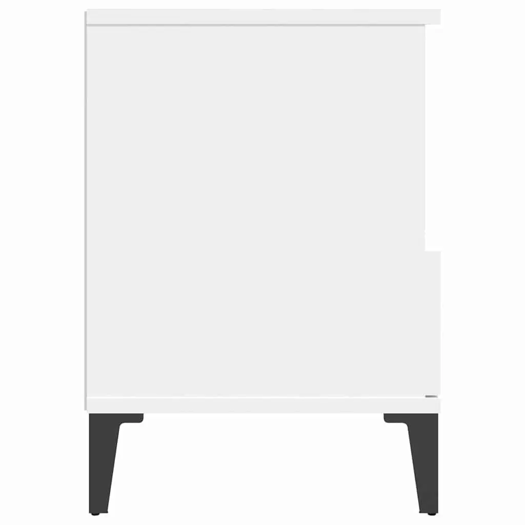 White Bedside Cabinet with Drawer 40x35x50cm