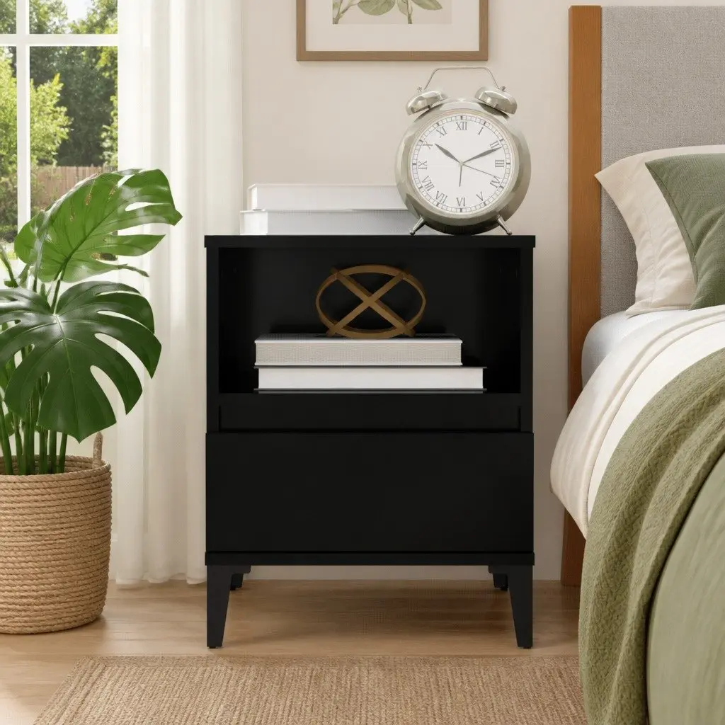 Black Bedside Cabinet