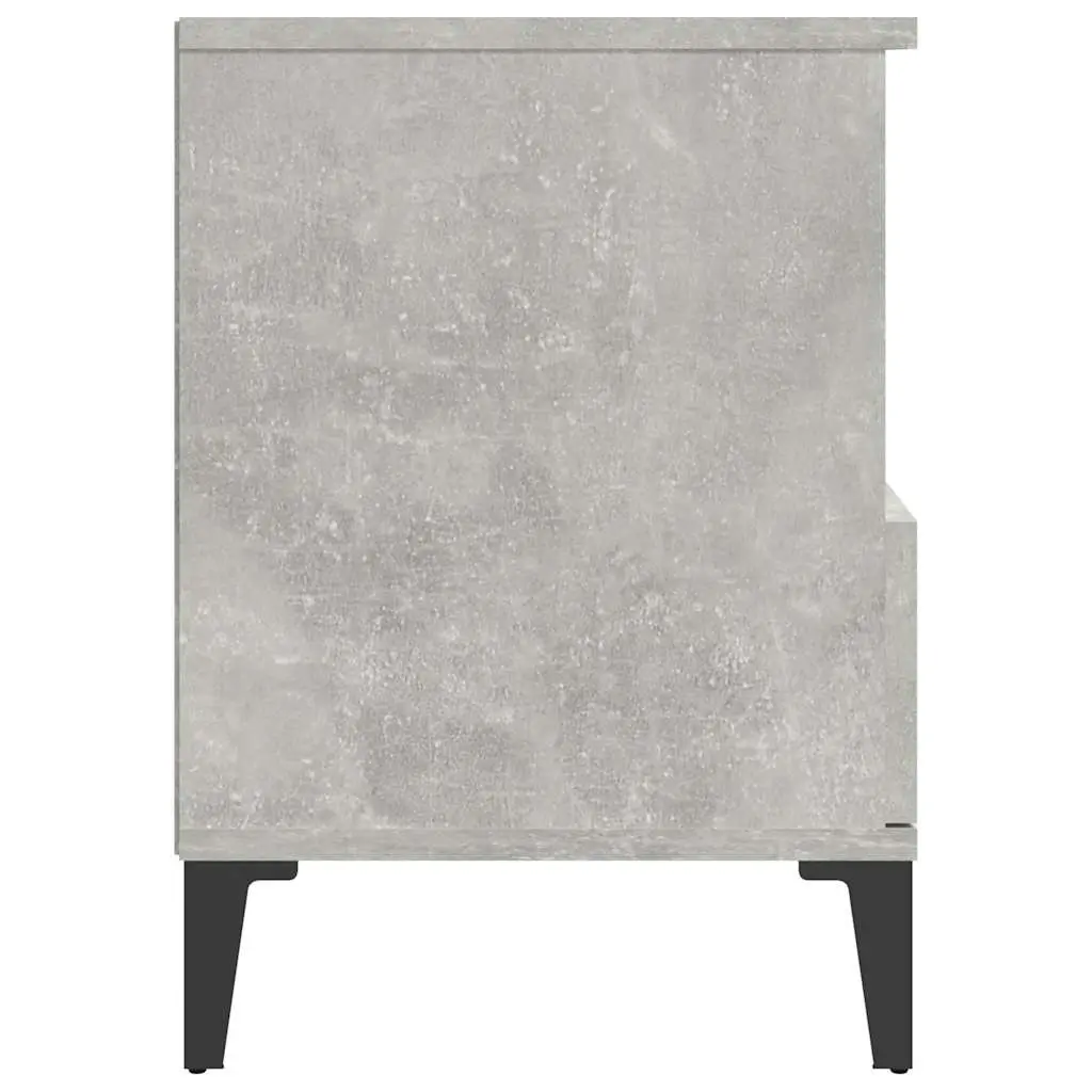 Bedside Cabinets Grey 40 x 35 x 50 cm Engineered Wood Storage Nightstand with Drawer Set of 2