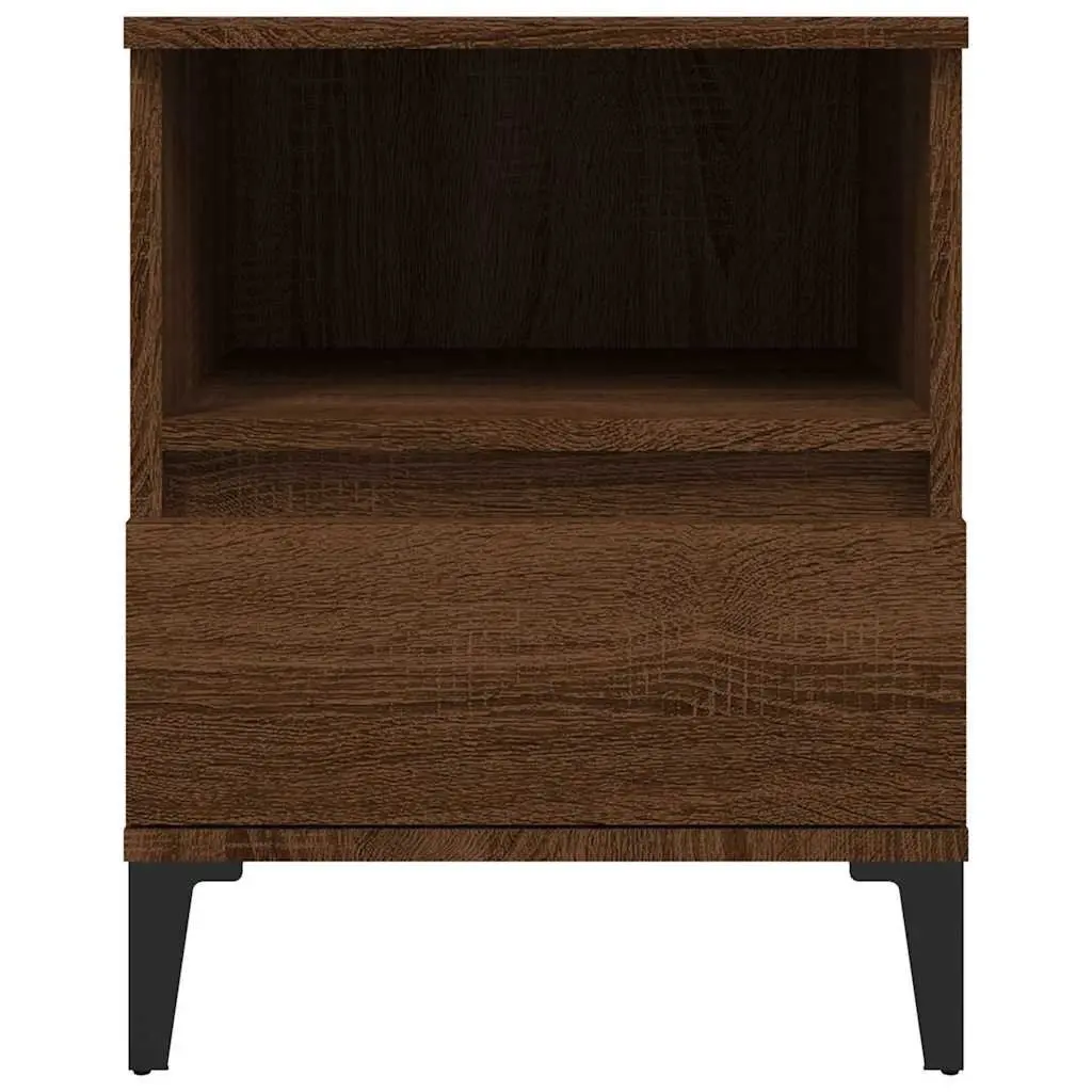 Bedside Cabinets Brown 40x35x50 cm Storage Drawer Nightstand Side Table 2 Piece