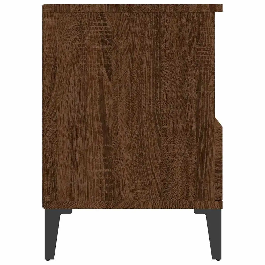 Bedside Cabinets Brown 40x35x50 cm Storage Drawer Nightstand Side Table 2 Piece