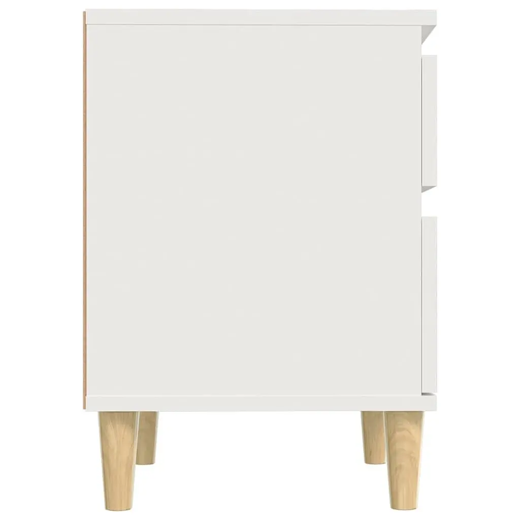 Bedside Table White 40x35x50 cm Engineered Wood Storage Organiser