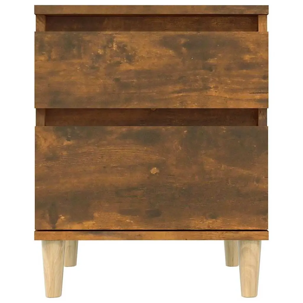 Bedside Tables Brown 2 Piece Engineered Wood Storage Organiser