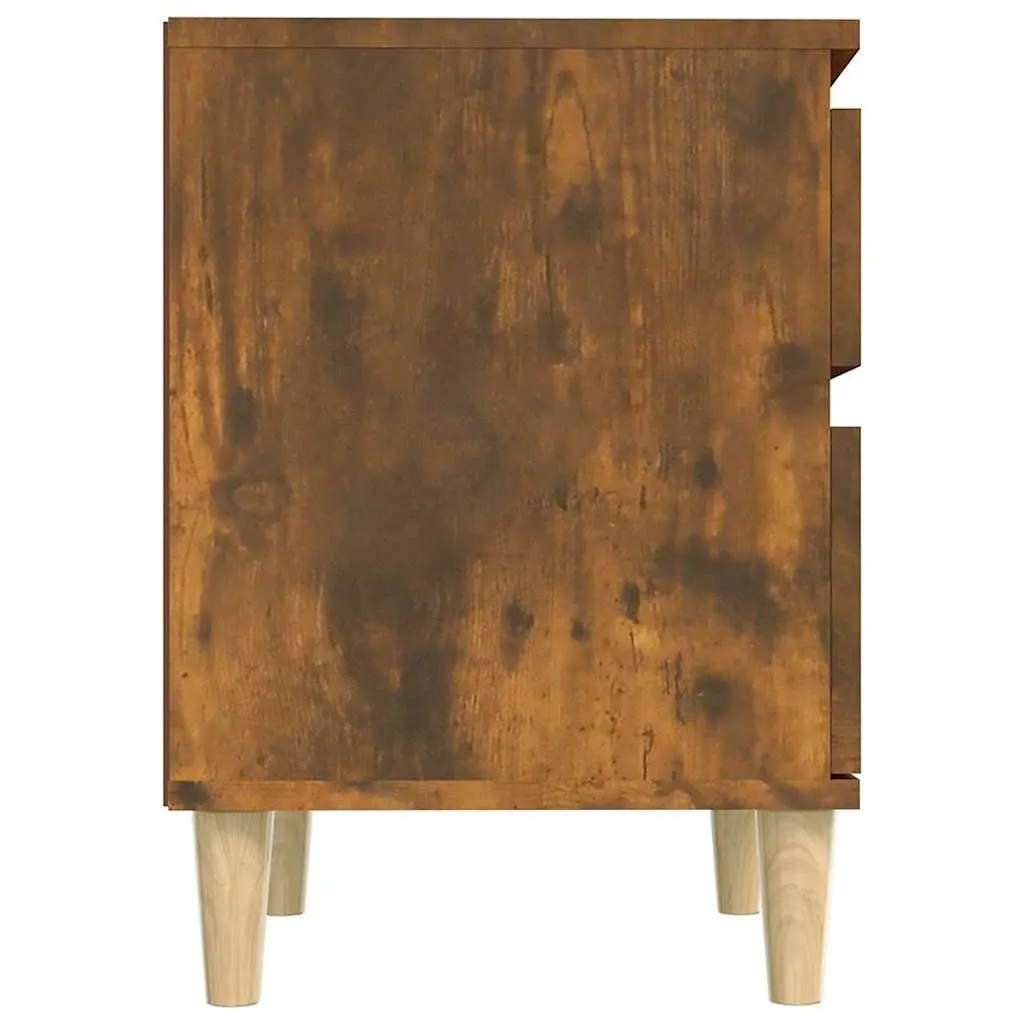 Bedside Tables Brown 2 Piece Engineered Wood Storage Organiser