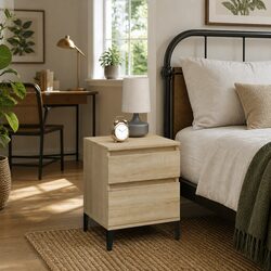 Brown Wooden Nightstand for Easy Access
