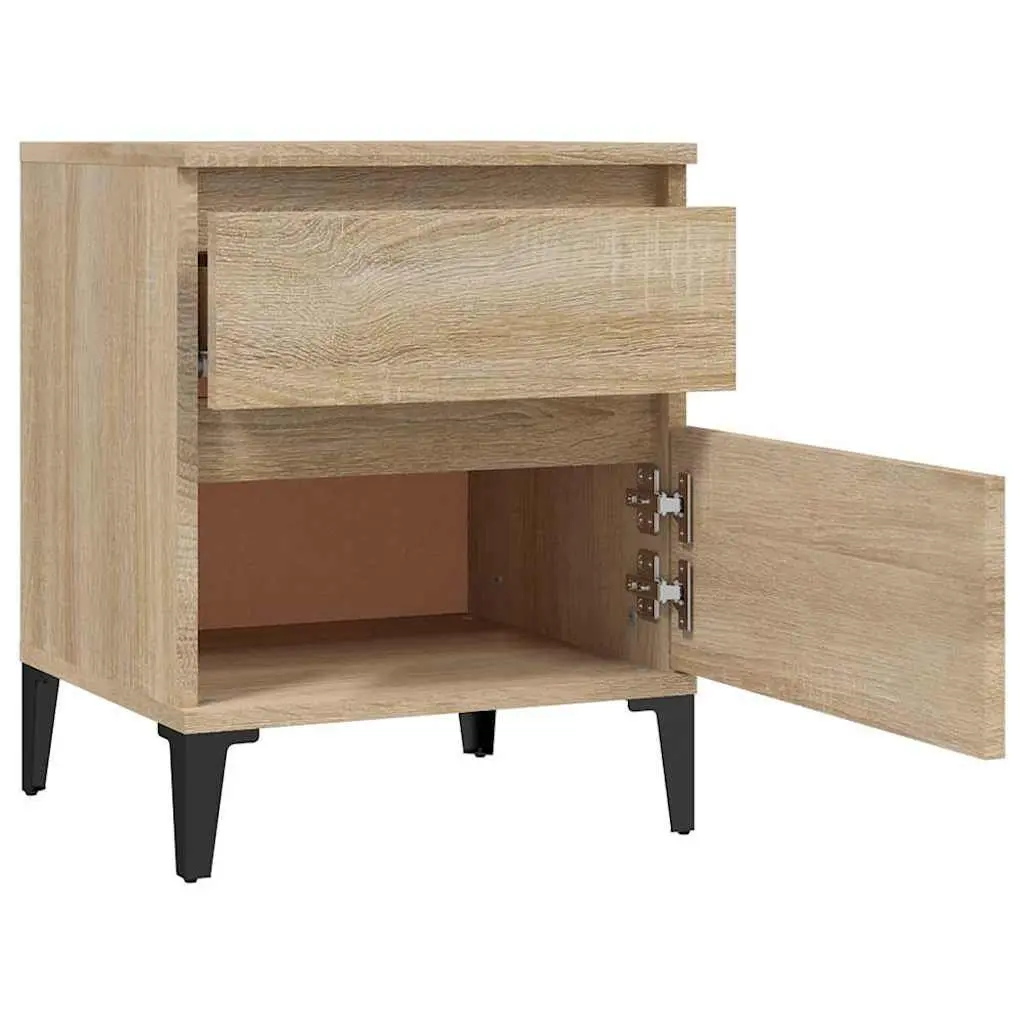 Bedside Tables Brown 40x35x50cm Storage Cabinets Set of 2