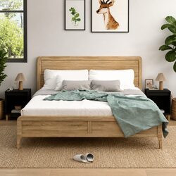 Black Nightstands, 2 Pcs with Smart Storage
