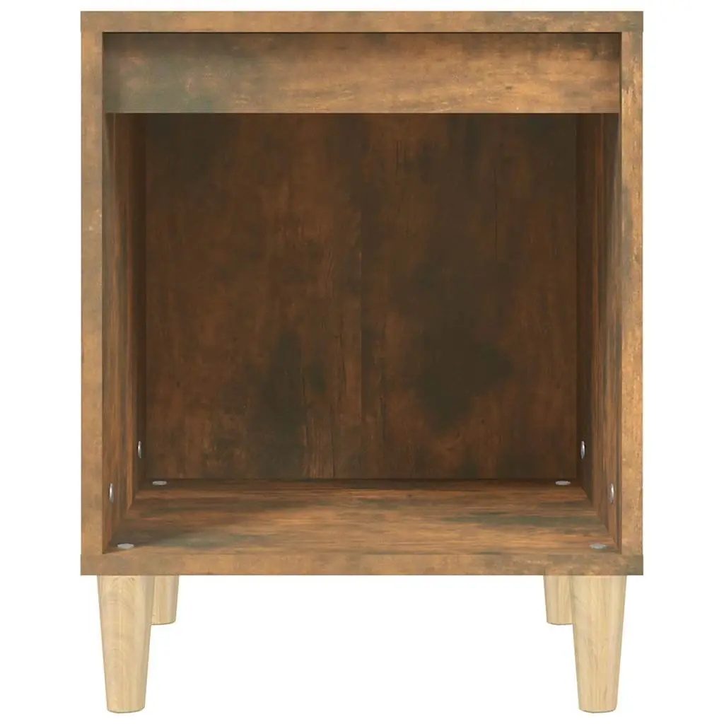 Bedside Table Brown Engineered Wood 40x35x50cm Storage Nightstand