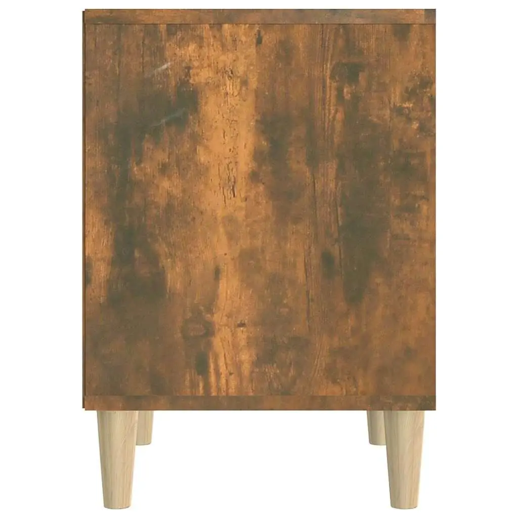 Bedside Table Brown Engineered Wood 40x35x50cm Storage Nightstand