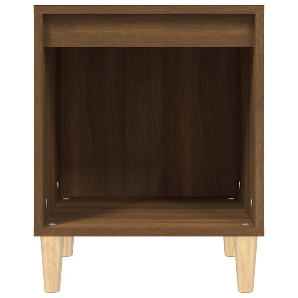 Bedside Table Brown Oak 40x35x50 cm Engineered Wood Storage