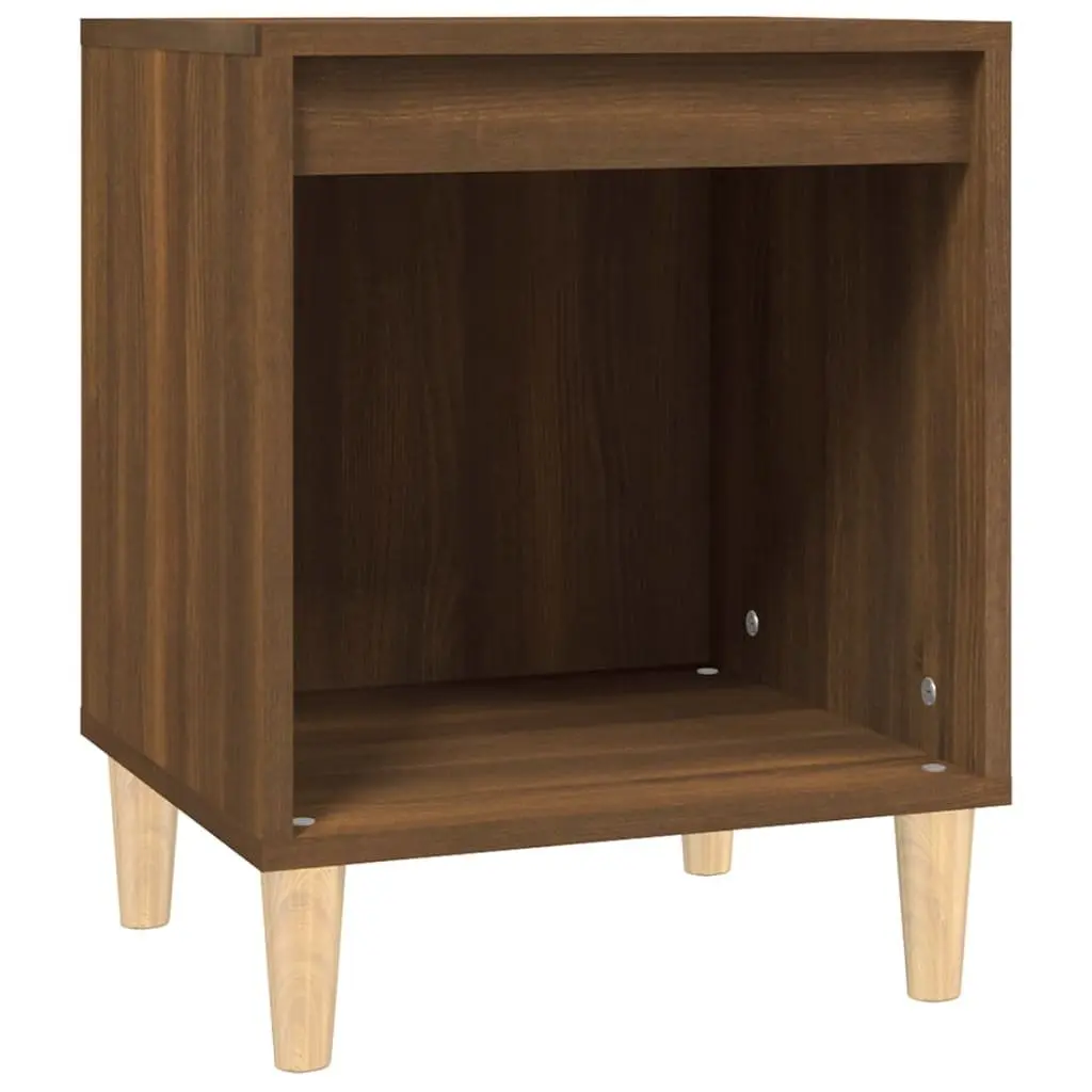 Bedside Tables Brown Oak 2 Piece Storage Nightstand Bedroom Furniture