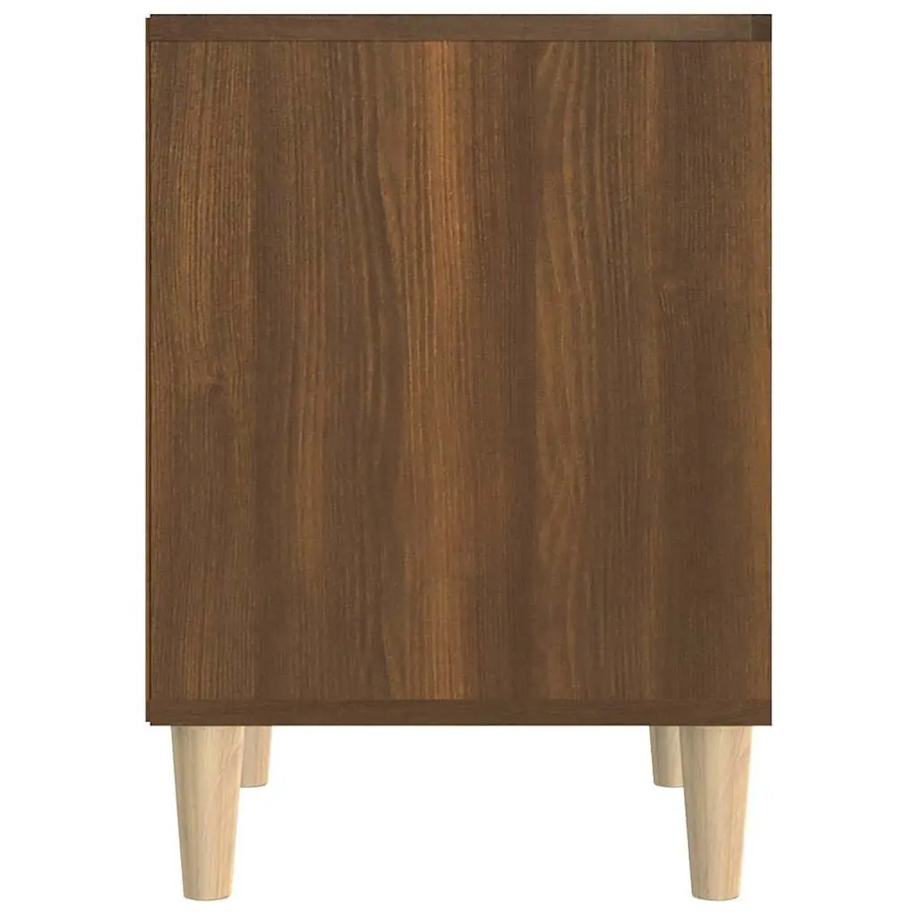 Bedside Tables Brown Oak 2 Piece Storage Nightstand Bedroom Furniture