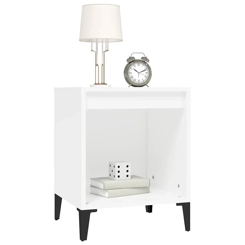 Bedside Table White 40x35x50 cm Sturdy Top Surface for Storage and Display