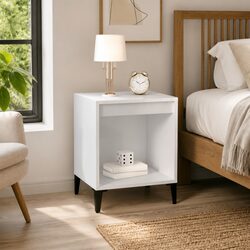 Bedside Cabinet High Gloss White Nightstand Storage Table Bedroom Furniture