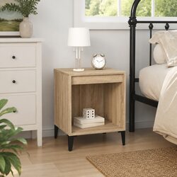 Concise Features of Brown Wooden Nightstand 40x35x50cm