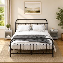 Bedside Cabinets 2 Pieces Grey Storage Nightstands Bedroom Furniture Set