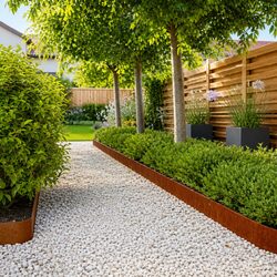 Lawn Edging Set 10 pcs 15x103 cm, Corten Steel Quality Edging