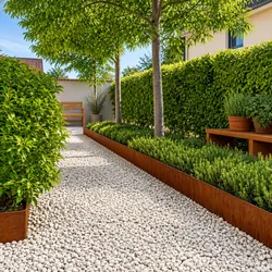 Corten Steel Garden Edging - 10 Piece Set