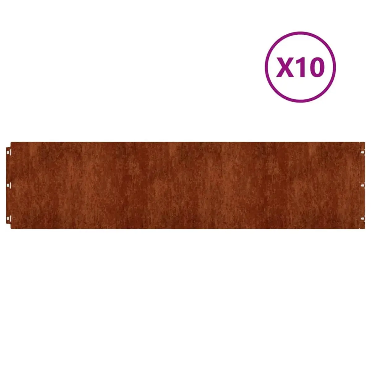 Lawn Edging Borders Brown 25x103 cm Flexible Corten Steel 10 Piece