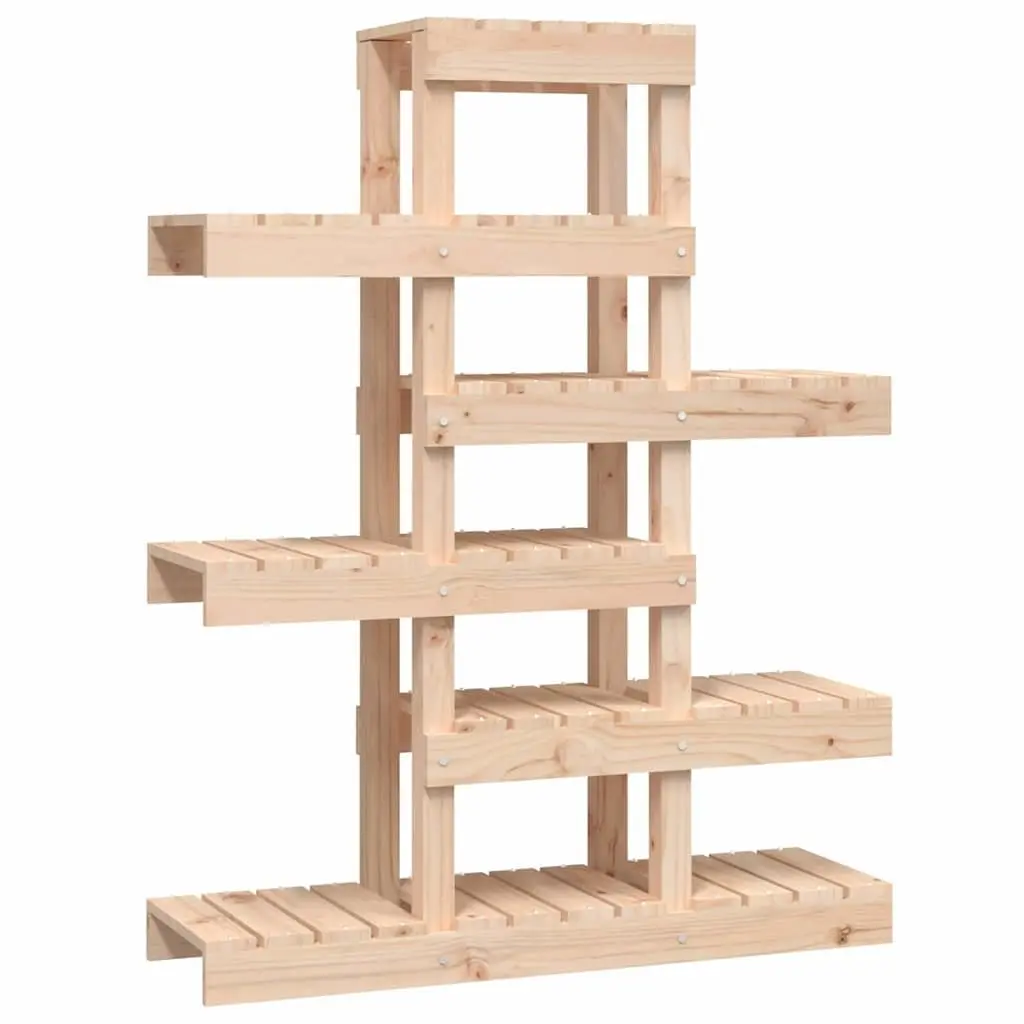 Plant Stand Brown 85x25x109.5cm Wooden Flower Display Shelf