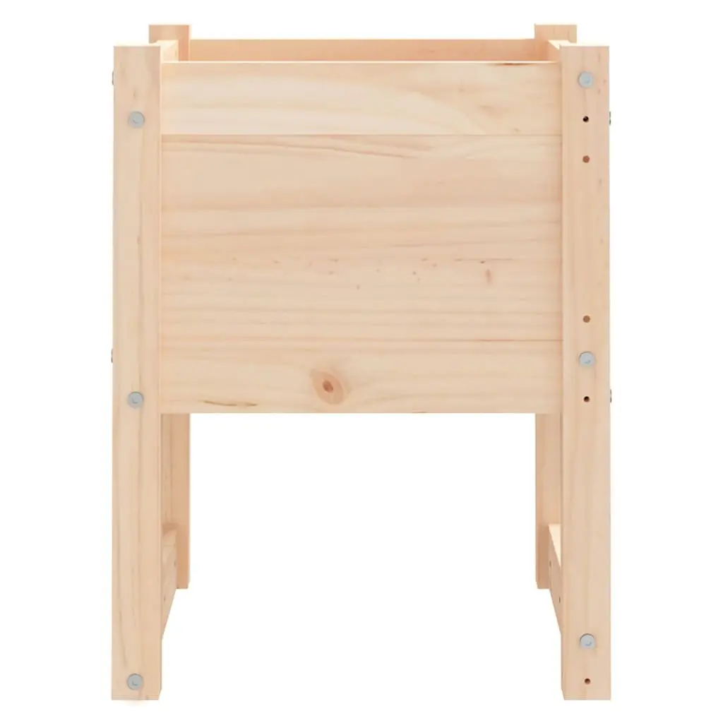 Solid Wood Planter Brown 40x40x52.5 cm Sturdy Wooden Frame for Garden Balcony Patio