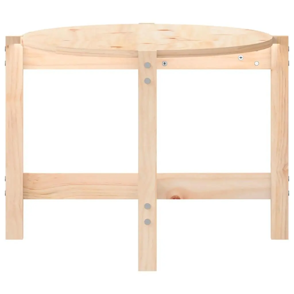Coffee Table Solid Pine Wood Brown Living Room Furniture Accent Side Table