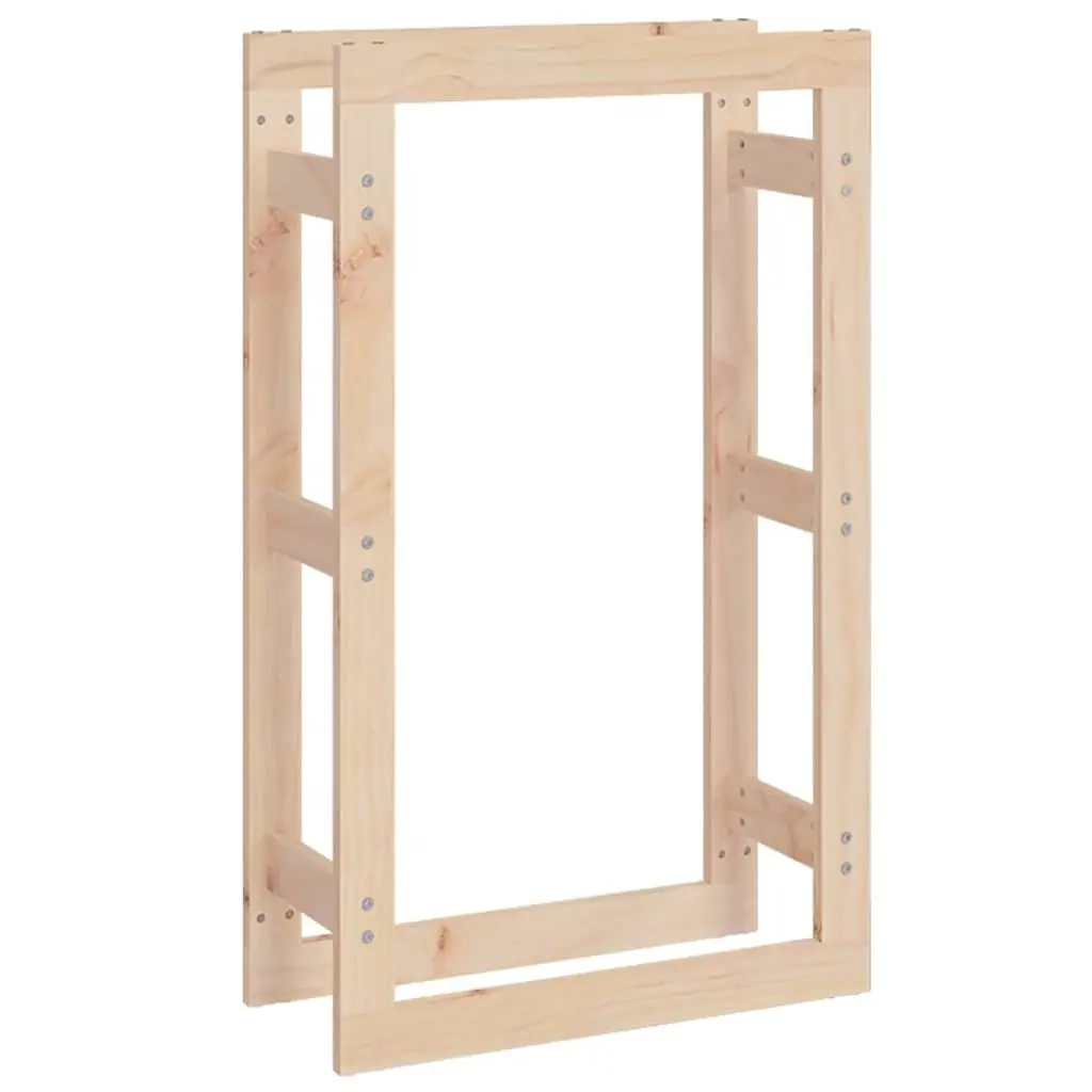 Firewood Rack Brown 60x25x100cm Solid Pine Wood Log Holder Storage Stand