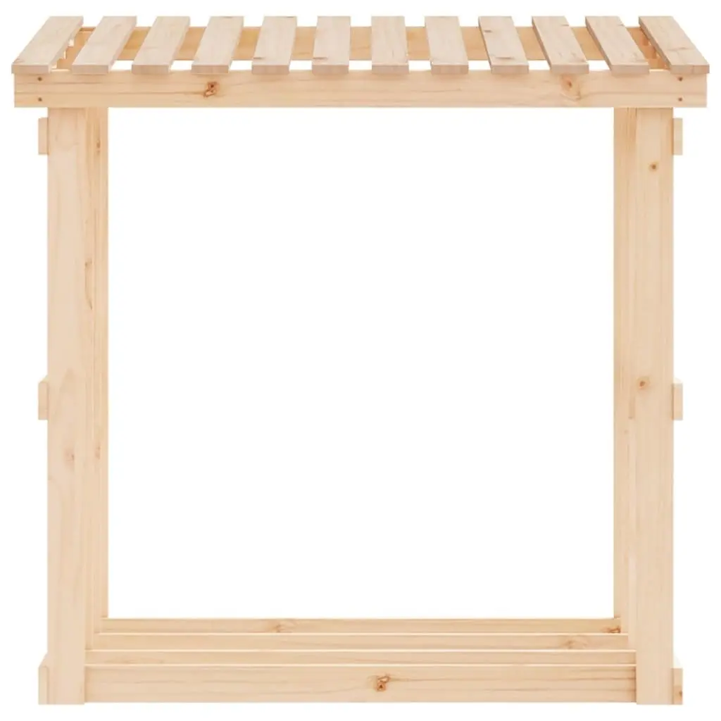 Firewood Rack Log Storage Holder Solid Pine Wood Fireplace Accessory