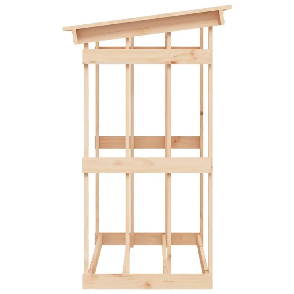 Firewood Rack Log Storage Holder Solid Pine Wood Fireplace Accessory